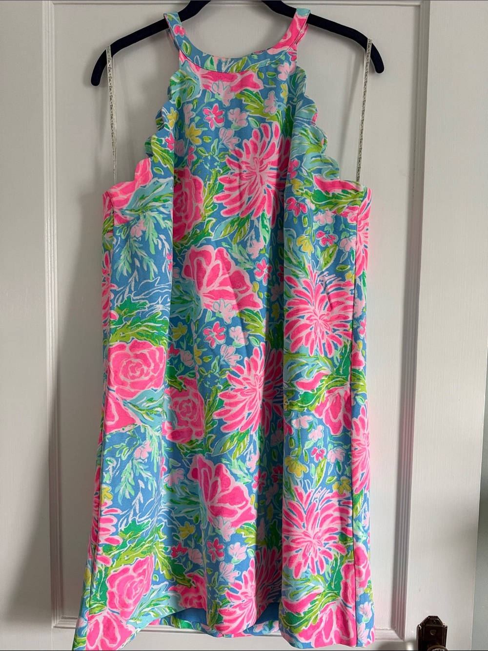 Lilly Pulitzer Pink Blue Green Floral Shift Dress